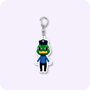 Officer Duckman Animal Hospital keychain
